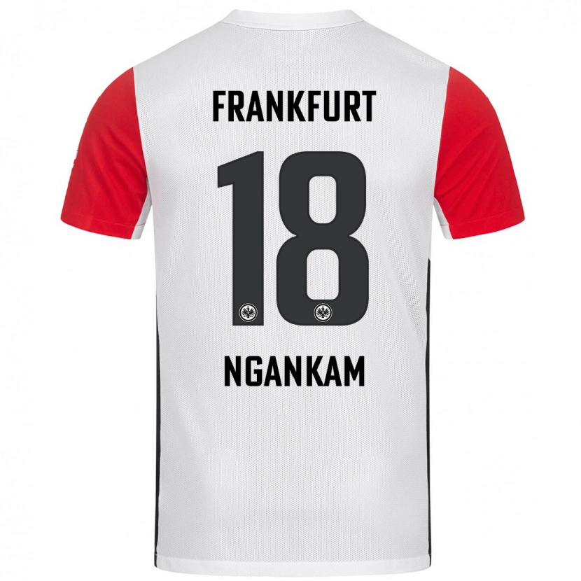 Danxen Kinderen Jessic Ngankam #18 Wit Rood Thuisshirt Thuistenue 2024/25 T-Shirt