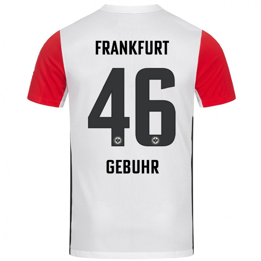 Danxen Kinderen Dario Gebuhr #46 Wit Rood Thuisshirt Thuistenue 2024/25 T-Shirt