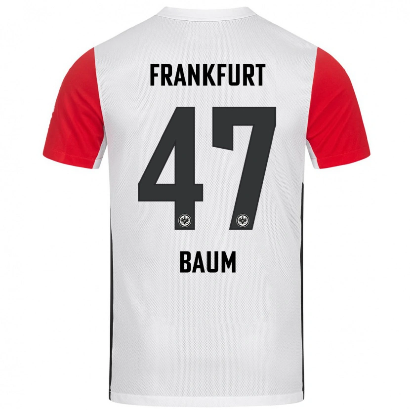 Danxen Kinderen Elias Baum #47 Wit Rood Thuisshirt Thuistenue 2024/25 T-Shirt