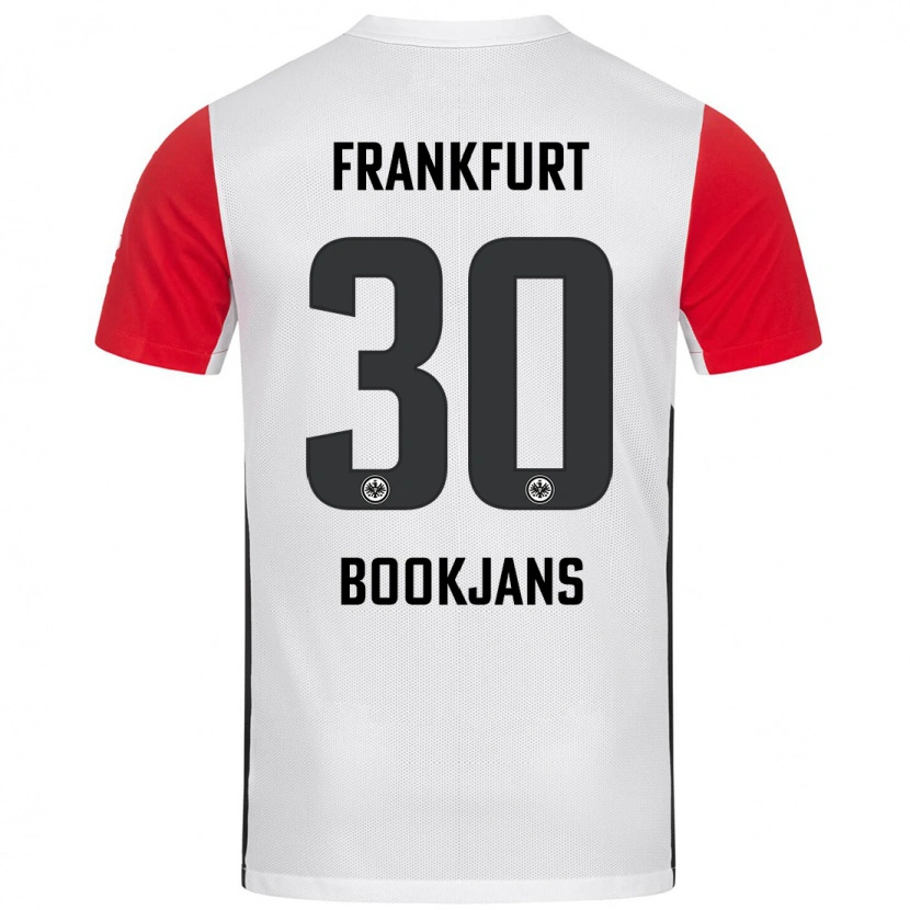 Danxen Kinderen Jakob Bookjans #30 Wit Rood Thuisshirt Thuistenue 2024/25 T-Shirt