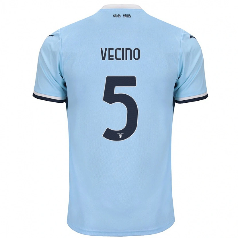 Danxen Kinderen Matías Vecino #5 Blauw Thuisshirt Thuistenue 2024/25 T-Shirt