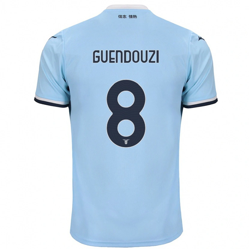 Danxen Kinderen Mattéo Guendouzi #8 Blauw Thuisshirt Thuistenue 2024/25 T-Shirt