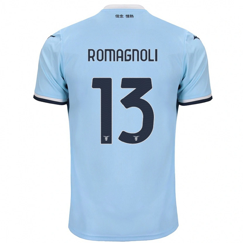 Danxen Kinderen Alessio Romagnoli #13 Blauw Thuisshirt Thuistenue 2024/25 T-Shirt