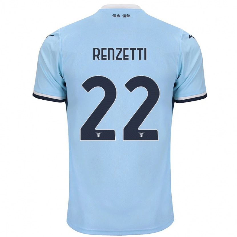 Danxen Kinderen Davide Renzetti #22 Blauw Thuisshirt Thuistenue 2024/25 T-Shirt