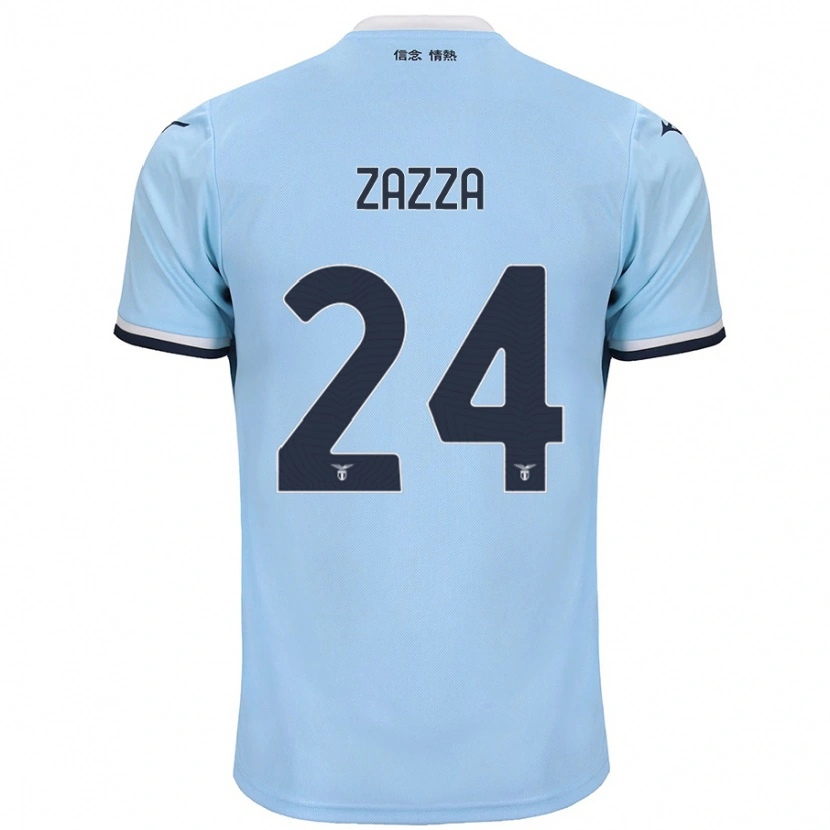 Danxen Kinderen Matteo Zazza #24 Blauw Thuisshirt Thuistenue 2024/25 T-Shirt