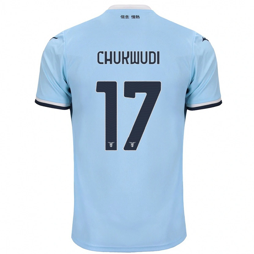 Danxen Kinderen Ogonna Chukwudi #17 Blauw Thuisshirt Thuistenue 2024/25 T-Shirt