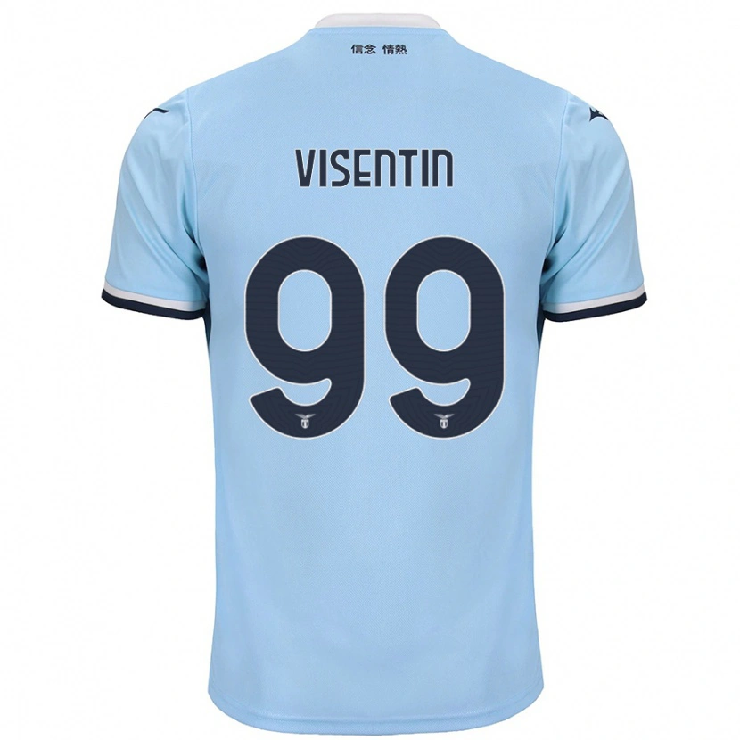 Danxen Kinderen Noemi Visentin #99 Blauw Thuisshirt Thuistenue 2024/25 T-Shirt