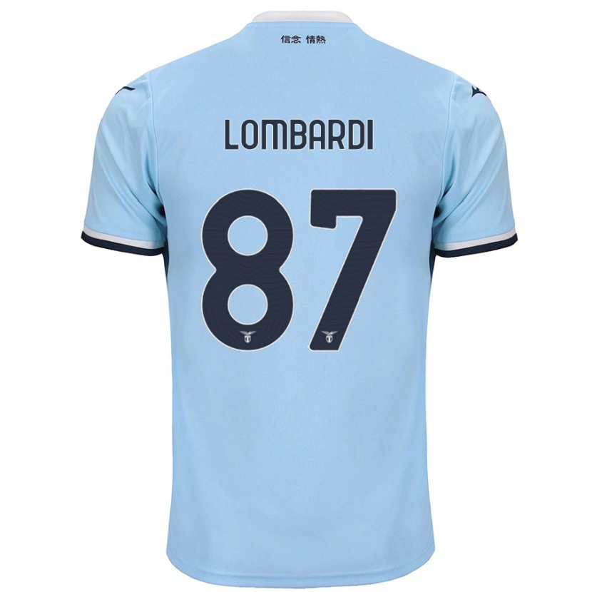 Danxen Kinderen Cristiano Lombardi #87 Blauw Thuisshirt Thuistenue 2024/25 T-Shirt