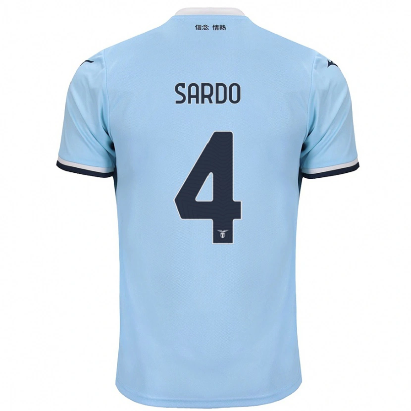 Danxen Kinderen Jacopo Sardo #4 Blauw Thuisshirt Thuistenue 2024/25 T-Shirt