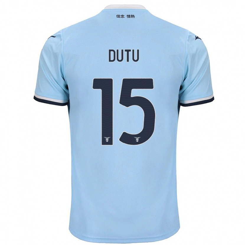 Danxen Kinderen Matteo Dutu #15 Blauw Thuisshirt Thuistenue 2024/25 T-Shirt