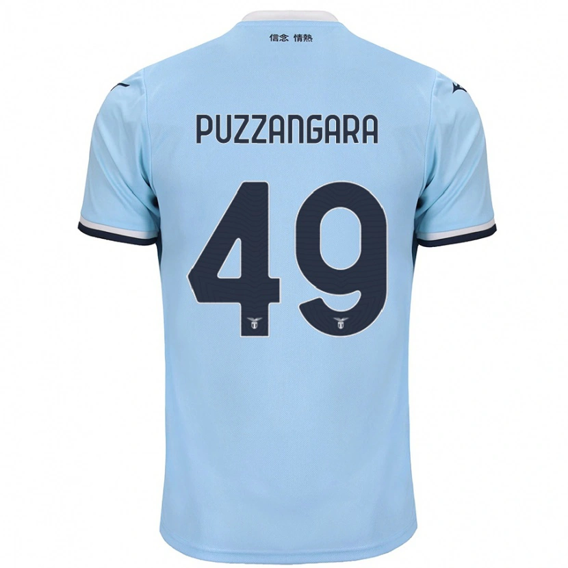 Danxen Kinderen Angelo Antonio Puzzangara #49 Blauw Thuisshirt Thuistenue 2024/25 T-Shirt