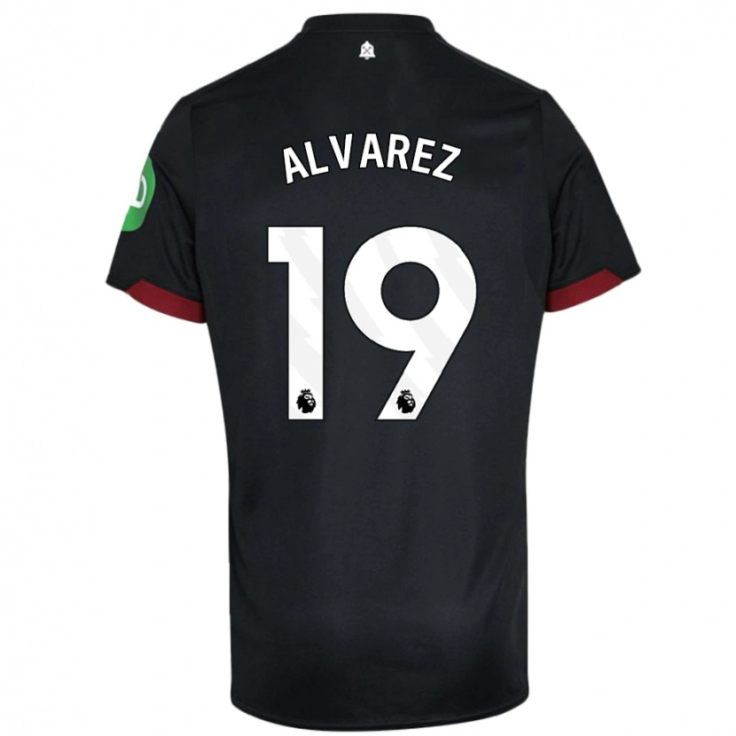 Danxen Kinderen Edson Álvarez #19 Zwart Wit Uitshirt Uittenue 2024/25 T-Shirt