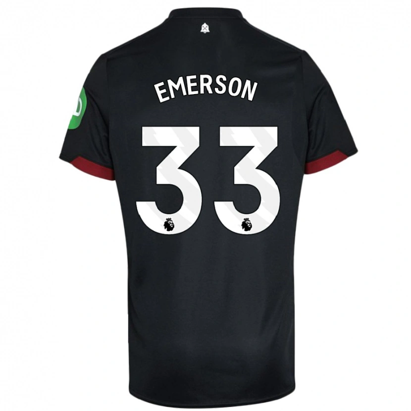 Danxen Kinderen Emerson #33 Zwart Wit Uitshirt Uittenue 2024/25 T-Shirt