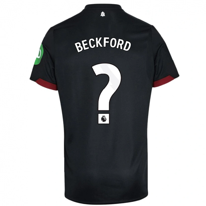 Danxen Kinderen Lewis Beckford #0 Zwart Wit Uitshirt Uittenue 2024/25 T-Shirt