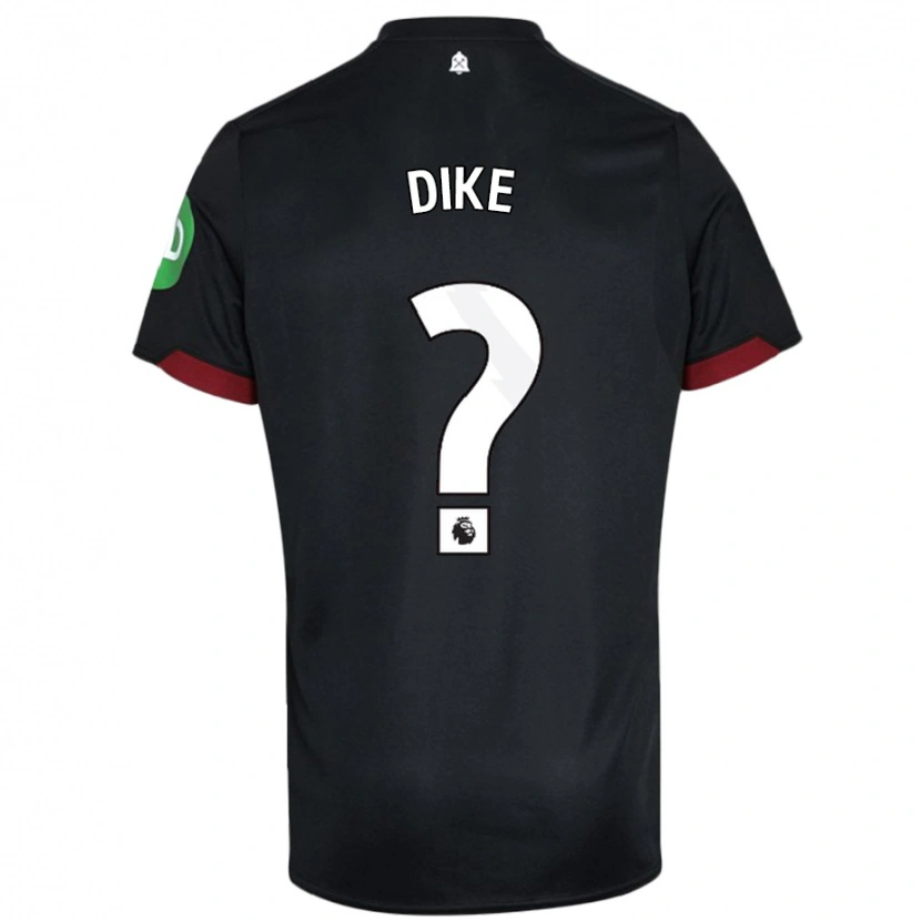 Danxen Kinderen Andre Dike #0 Zwart Wit Uitshirt Uittenue 2024/25 T-Shirt