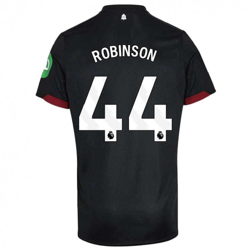 Danxen Kinderen Junior Robinson #44 Zwart Wit Uitshirt Uittenue 2024/25 T-Shirt