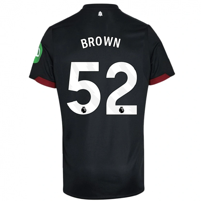 Danxen Kinderen Luis Brown #52 Zwart Wit Uitshirt Uittenue 2024/25 T-Shirt