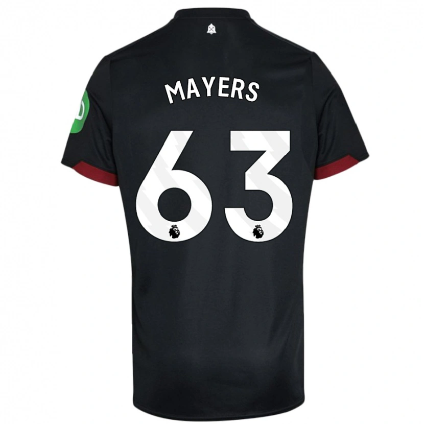 Danxen Kinderen Ezra Mayers #63 Zwart Wit Uitshirt Uittenue 2024/25 T-Shirt