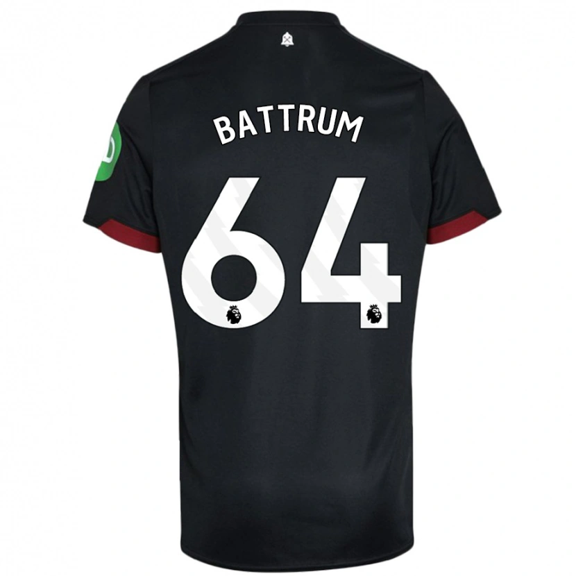 Danxen Kinderen Ryan Battrum #64 Zwart Wit Uitshirt Uittenue 2024/25 T-Shirt