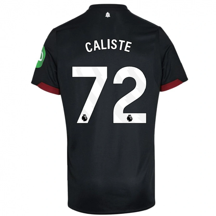 Danxen Kinderen Gabriel Caliste #72 Zwart Wit Uitshirt Uittenue 2024/25 T-Shirt