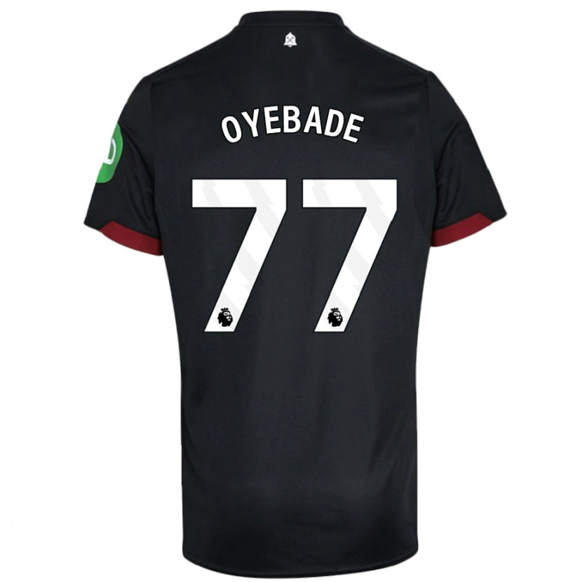 Danxen Kinderen Rayan Oyebade #77 Zwart Wit Uitshirt Uittenue 2024/25 T-Shirt