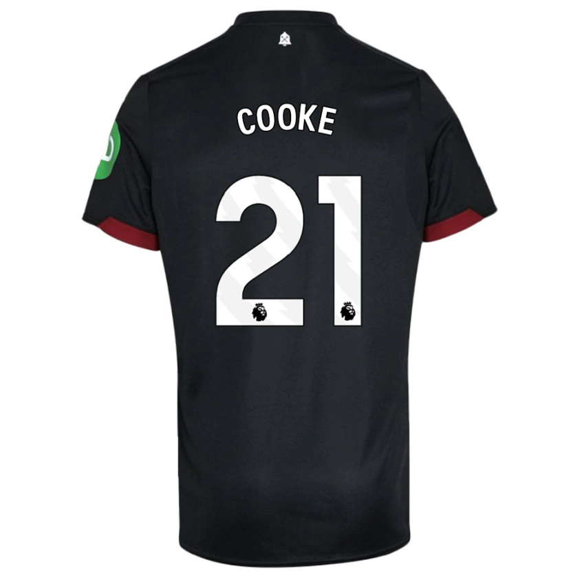 Danxen Kinderen Shannon Cooke #21 Zwart Wit Uitshirt Uittenue 2024/25 T-Shirt