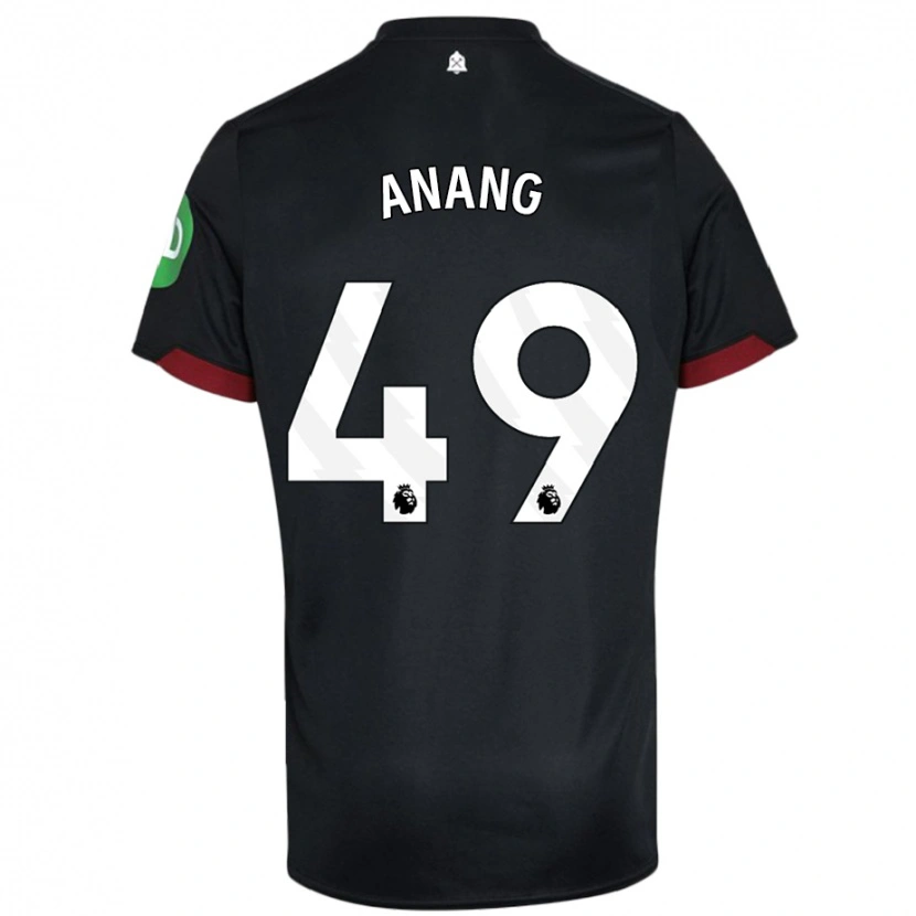 Danxen Kinderen Joseph Anang #49 Zwart Wit Uitshirt Uittenue 2024/25 T-Shirt