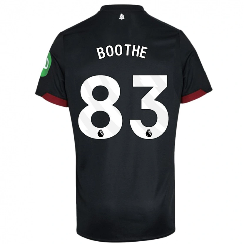 Danxen Kinderen Sebastian Boothe #83 Zwart Wit Uitshirt Uittenue 2024/25 T-Shirt