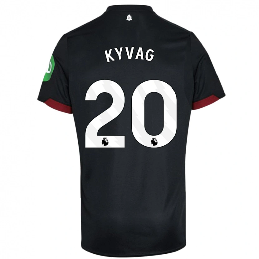 Danxen Kinderen Thea Kyvag #20 Zwart Wit Uitshirt Uittenue 2024/25 T-Shirt