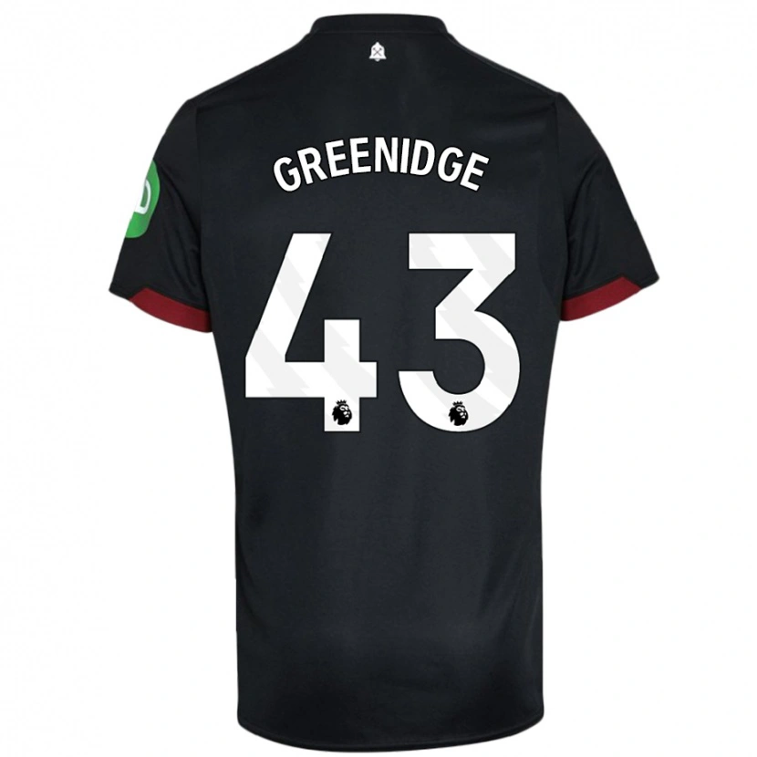 Danxen Kinderen Will Greenidge #43 Zwart Wit Uitshirt Uittenue 2024/25 T-Shirt