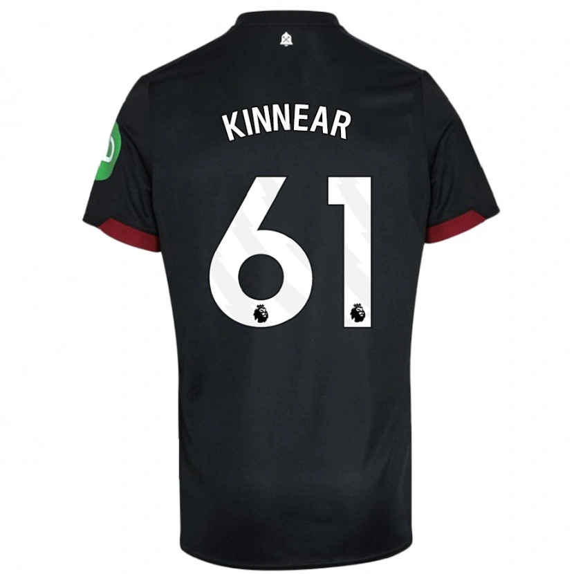 Danxen Kinderen Brian Kinnear #61 Zwart Wit Uitshirt Uittenue 2024/25 T-Shirt