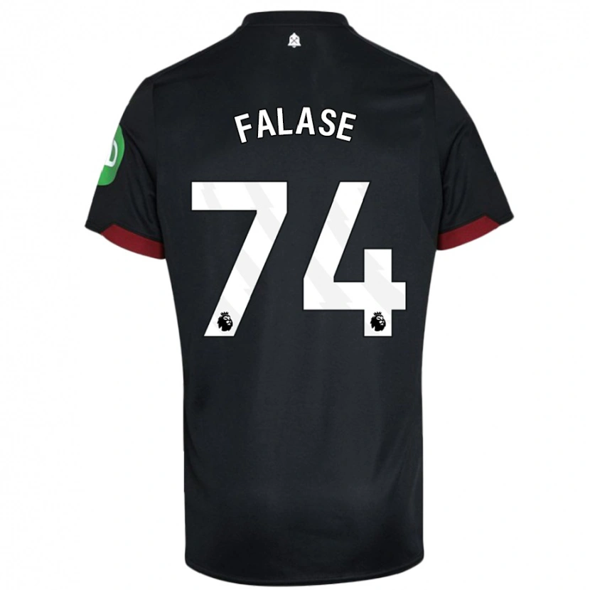 Danxen Kinderen Asher Falase #74 Zwart Wit Uitshirt Uittenue 2024/25 T-Shirt