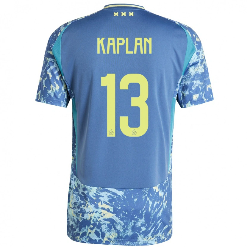 Danxen Kinderen Ahmetcan Kaplan #13 Grijs Blauw Geel Uitshirt Uittenue 2024/25 T-Shirt