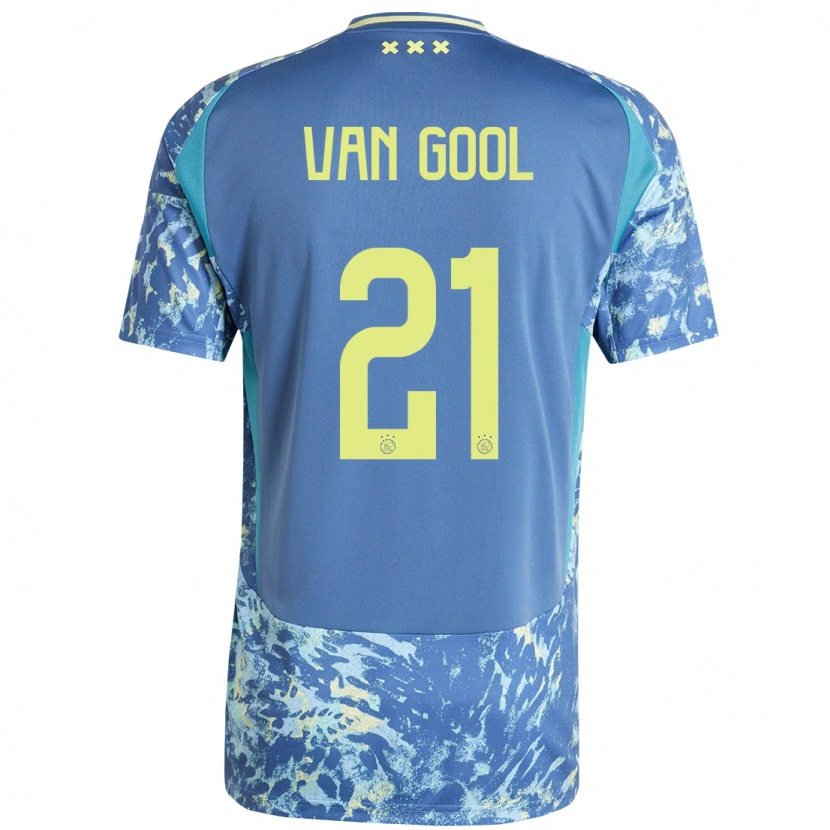 Danxen Kinderen Rosa Van Gool #21 Grijs Blauw Geel Uitshirt Uittenue 2024/25 T-Shirt