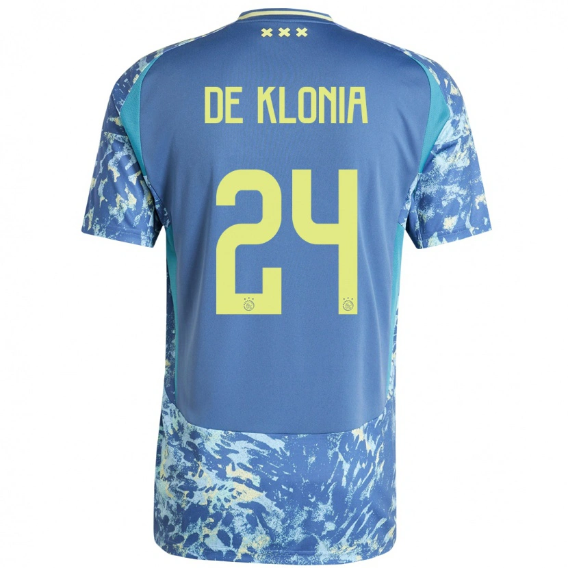 Danxen Kinderen Daliyah De Klonia #24 Grijs Blauw Geel Uitshirt Uittenue 2024/25 T-Shirt