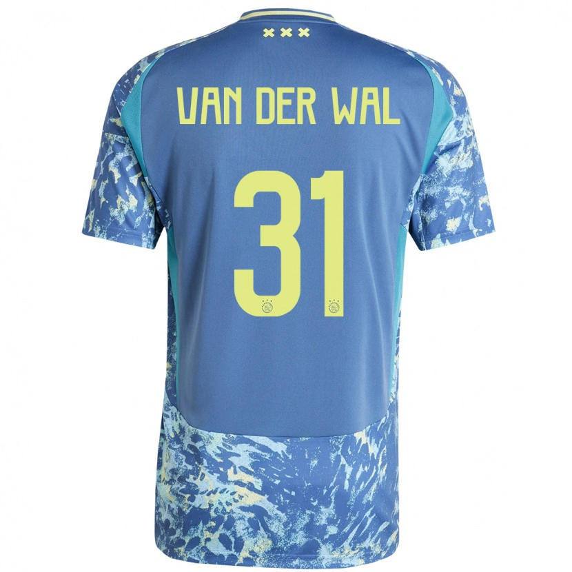 Danxen Kinderen Dionne Van Der Wal #31 Grijs Blauw Geel Uitshirt Uittenue 2024/25 T-Shirt