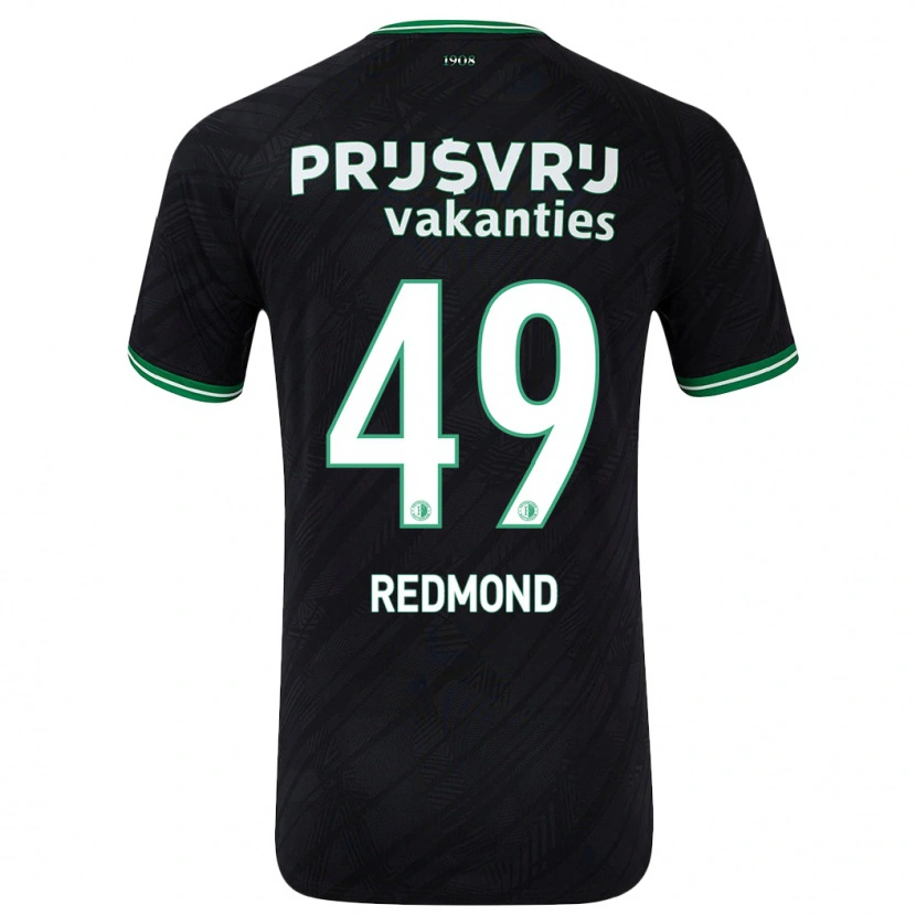 Danxen Kinderen Zepiqueno Redmond #49 Zwart Groen Uitshirt Uittenue 2024/25 T-Shirt