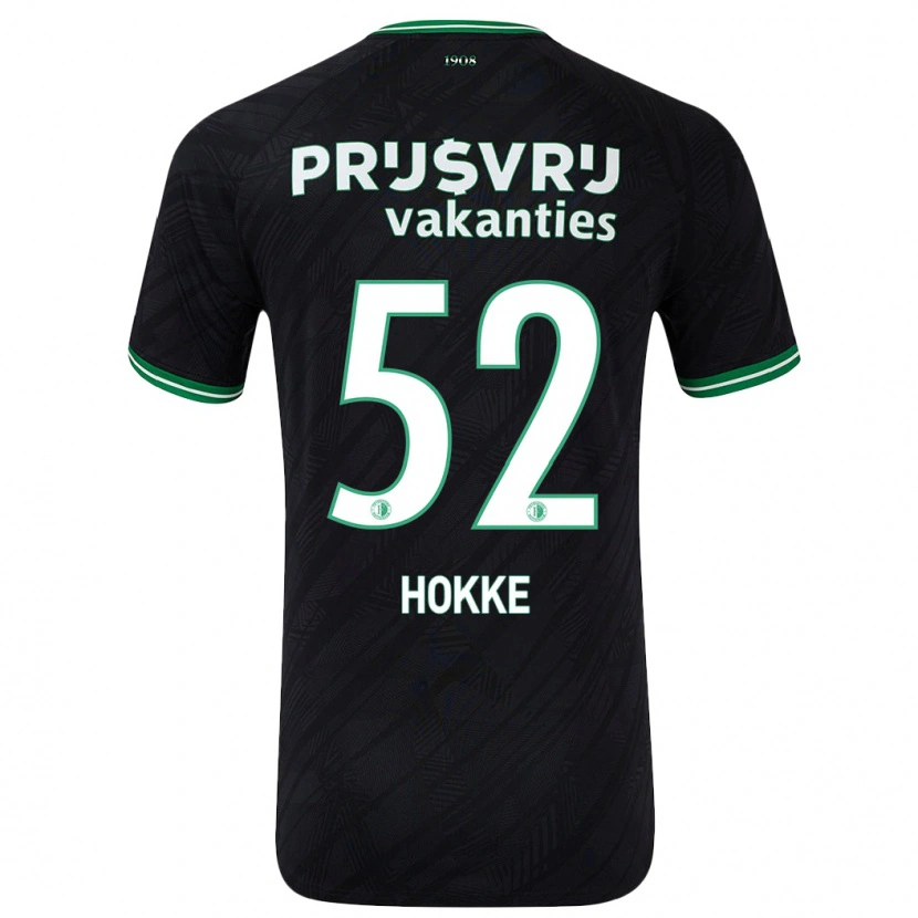 Danxen Kinderen Milan Hokke #52 Zwart Groen Uitshirt Uittenue 2024/25 T-Shirt