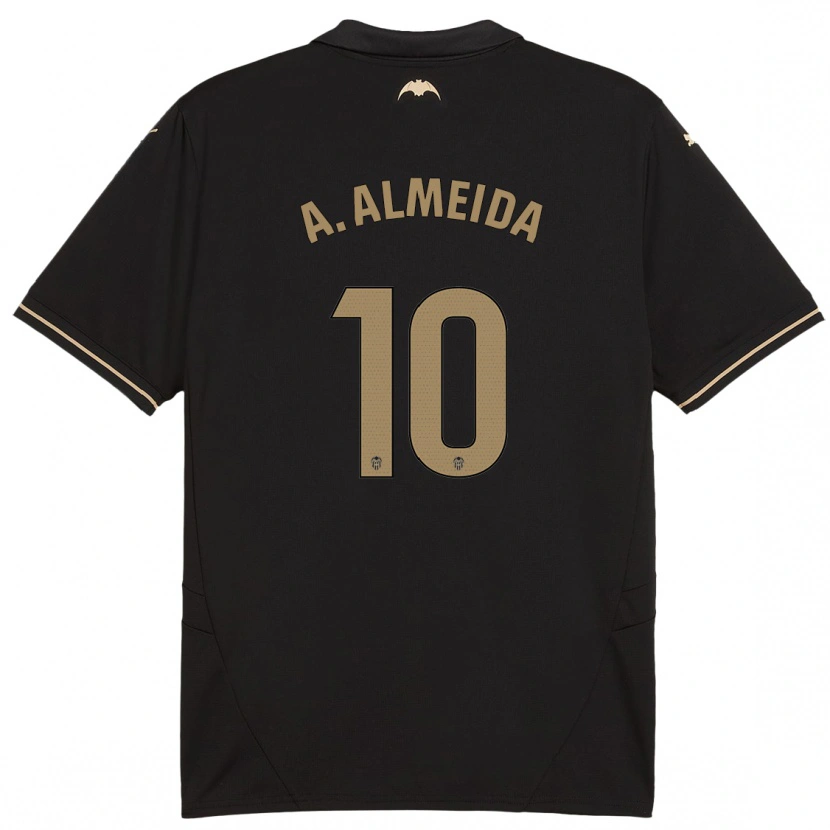 Danxen Kinderen André Almeida #10 Zwart Uitshirt Uittenue 2024/25 T-Shirt