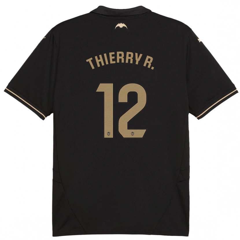 Danxen Kinderen Thierry Correia #12 Zwart Uitshirt Uittenue 2024/25 T-Shirt