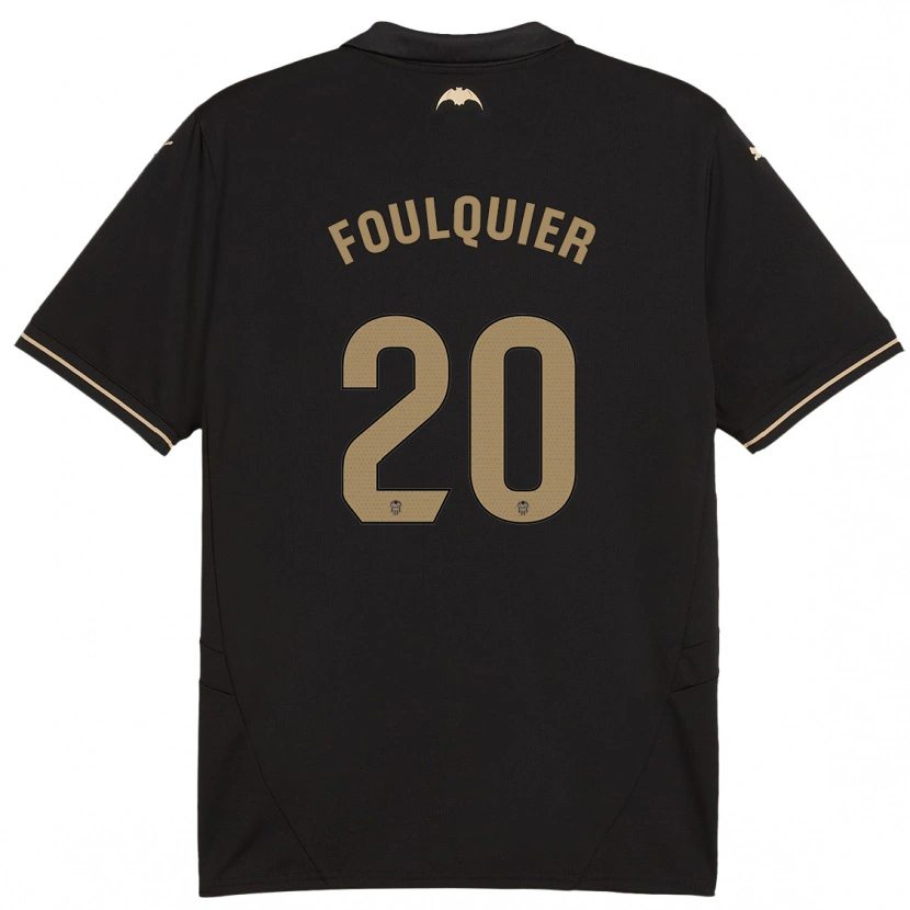 Danxen Kinderen Dimitri Foulquier #20 Zwart Uitshirt Uittenue 2024/25 T-Shirt