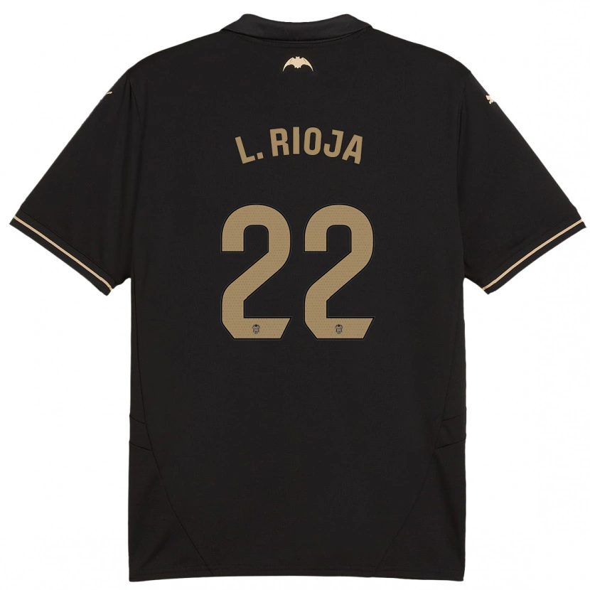 Danxen Kinderen Luis Rioja #22 Zwart Uitshirt Uittenue 2024/25 T-Shirt