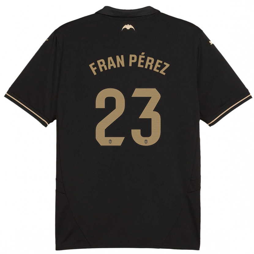 Danxen Kinderen Fran Pérez #23 Zwart Uitshirt Uittenue 2024/25 T-Shirt