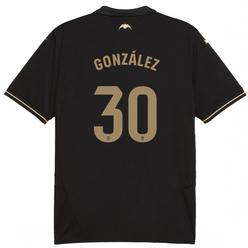 Danxen Kinderen Hugo González #30 Zwart Uitshirt Uittenue 2024/25 T-Shirt