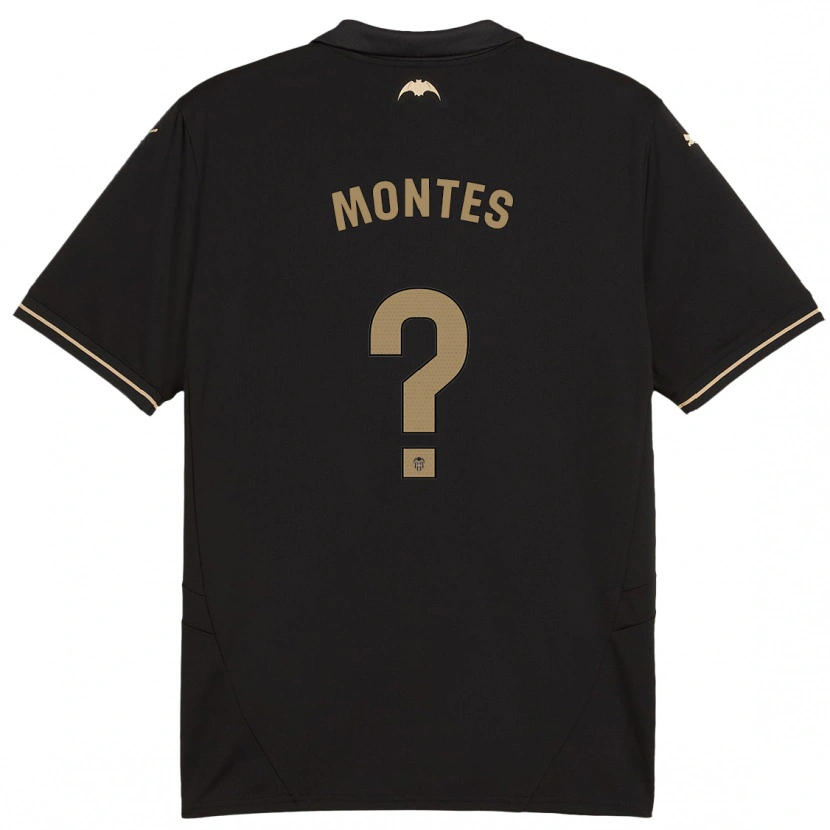 Danxen Kinderen Jan Montes #0 Zwart Uitshirt Uittenue 2024/25 T-Shirt