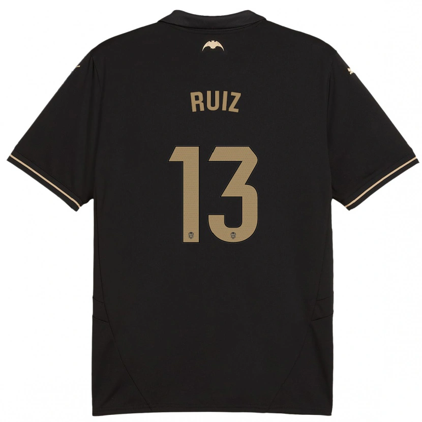 Danxen Kinderen Nil Ruiz #13 Zwart Uitshirt Uittenue 2024/25 T-Shirt