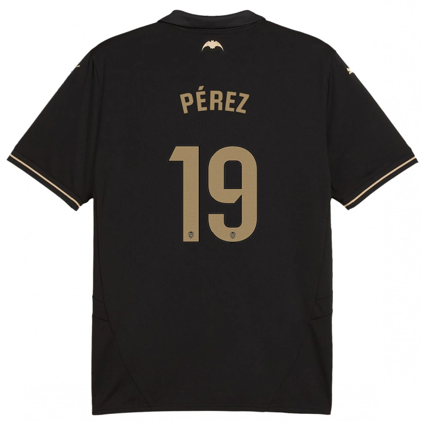 Danxen Kinderen Joselu Pérez #19 Zwart Uitshirt Uittenue 2024/25 T-Shirt