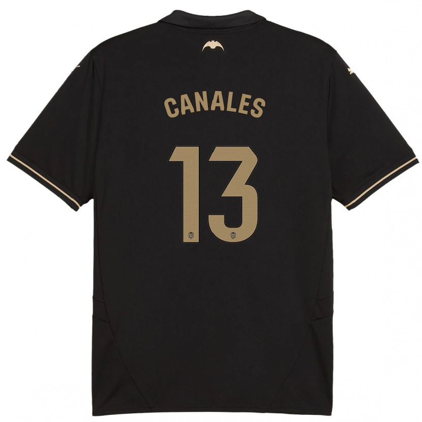 Danxen Kinderen Antonia Canales #13 Zwart Uitshirt Uittenue 2024/25 T-Shirt