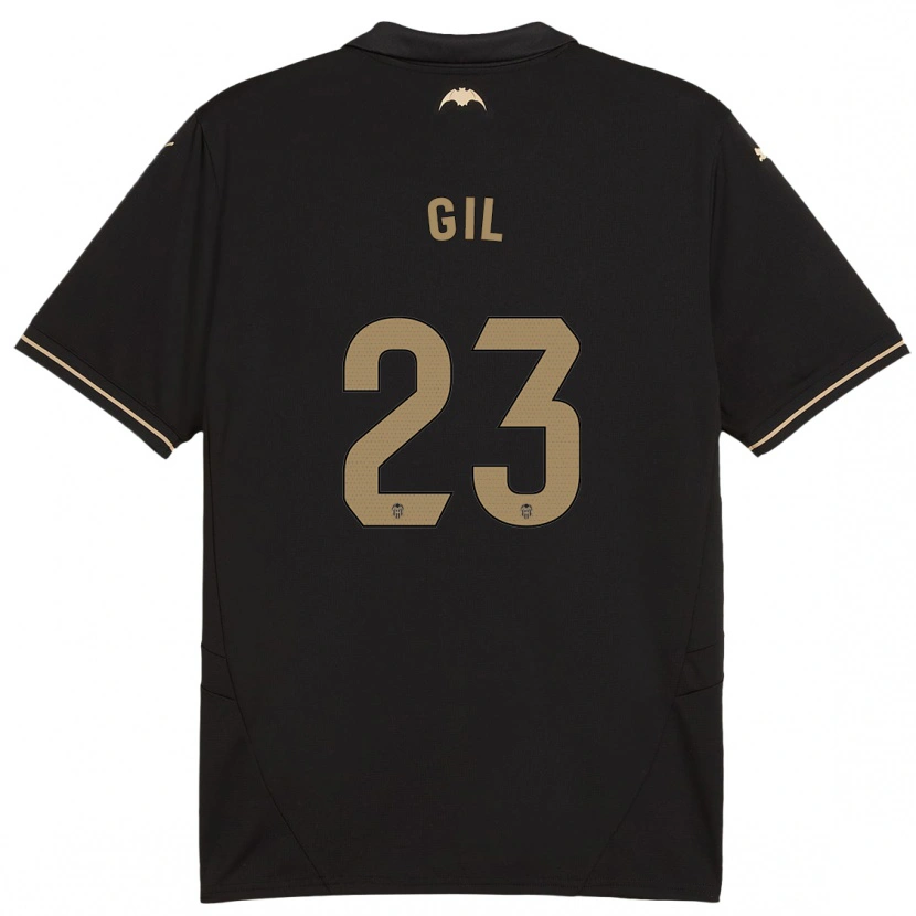 Danxen Kinderen Elena Gil #23 Zwart Uitshirt Uittenue 2024/25 T-Shirt