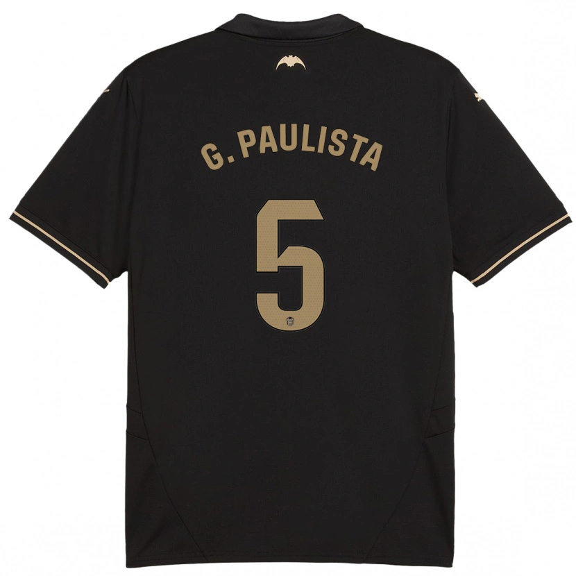 Danxen Kinderen Gabriel Paulista #5 Zwart Uitshirt Uittenue 2024/25 T-Shirt